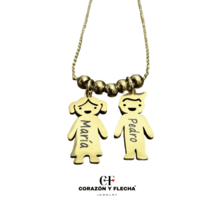 Colgante mujer de acero niños-niñas con nombre personalizado
