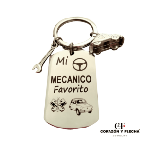 Llavero hombre de acero "Mecánico" personalizado