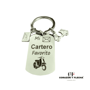 Llavero hombre de acero "Cartero" personalizado