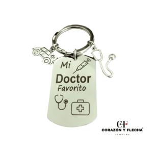 Llavero hombre de acero "Doctor" personalizado