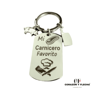 Llavero hombre de acero "Carnicero" personalizado