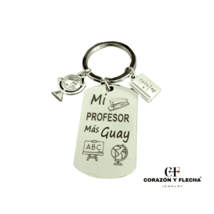Llavero hombre de acero "Profesor" personalizado