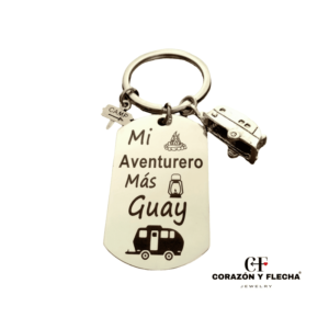 Llavero hombre de acero "Aventurero" personalizado