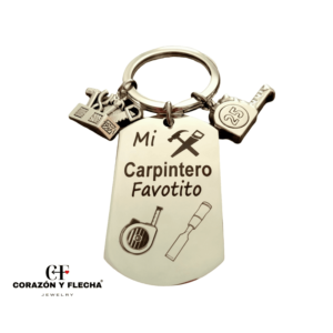 Llavero hombre de acero "Carpintero" personalizado