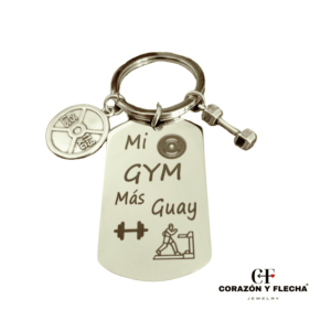 Llavero unisex de acero "Gym" personalizado