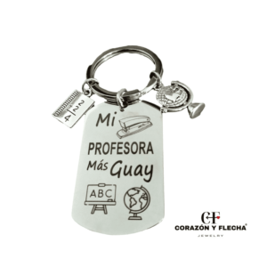 Llavero mujer de acero "Profesora" personalizado
