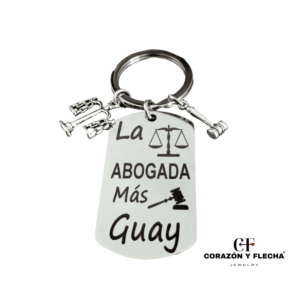 Llavero mujer de acero "Abogada" personalizado