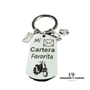 Llavero mujer de acero "Cartera" personalizado