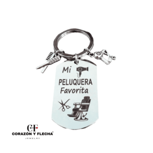 Llavero mujer de acero "Peluquera" personalizado