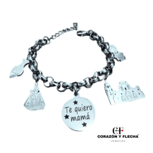 Pulsera de acero plateada "Murciana" personalizada