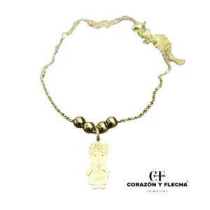 Colgante de acero dorado Huertana