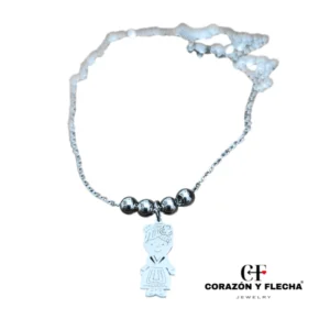 Colgante de acero plateado Huertana